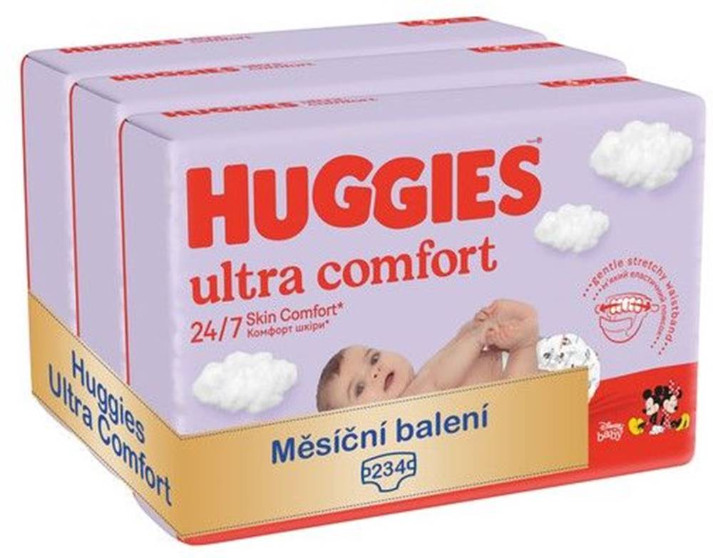 Huggies  mesačné balenie 3x Ultra Comfort Mega 3 - 234ks značky Huggies
