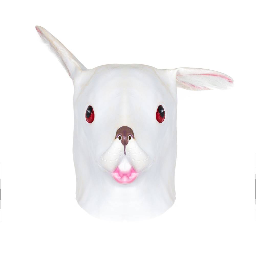 Korbi  Profesionálna latexová maska Rabbit,  králičia hlava značky Korbi