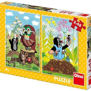 DINO  Puzzle Krtko na čistine 2x48 dielikov značky DINO
