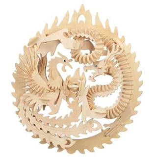 Woodcraft Woodcraft Dřevěné 3D puzzle Fénix a drak