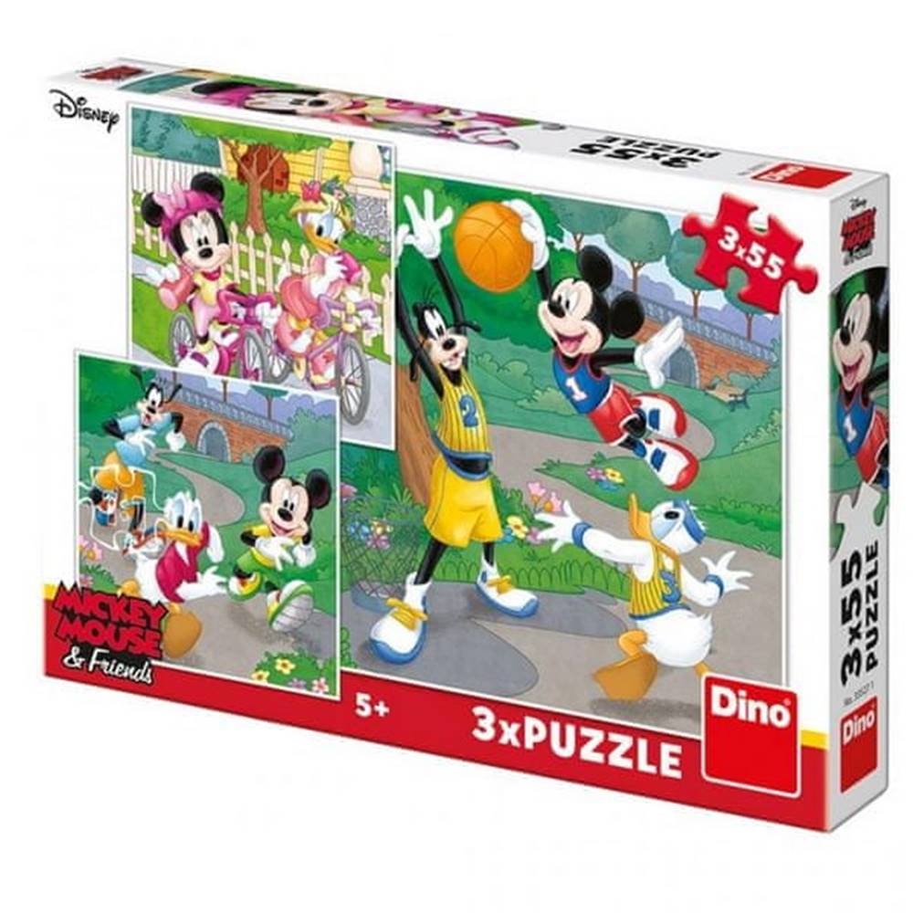 DINO  Puzzle Walt Disney Mickey a Minnie sportovci 3x55d značky DINO