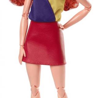 Mattel Barbie Looks Rusovláska v červenej sukni HJW80