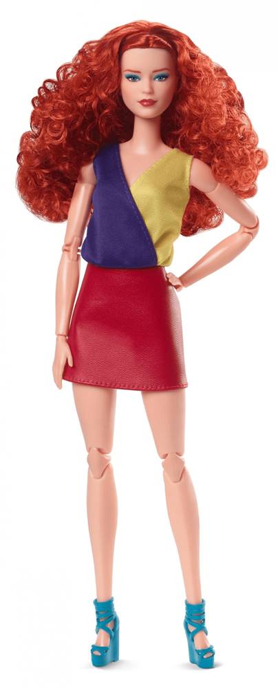 Mattel  Barbie Looks Rusovláska v červenej sukni HJW80 značky Mattel