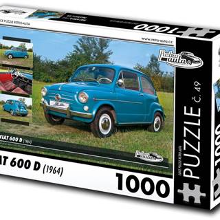 RETRO-AUTA© Puzzle č. 49 Fiat 600 D (1964) 1000 dielikov