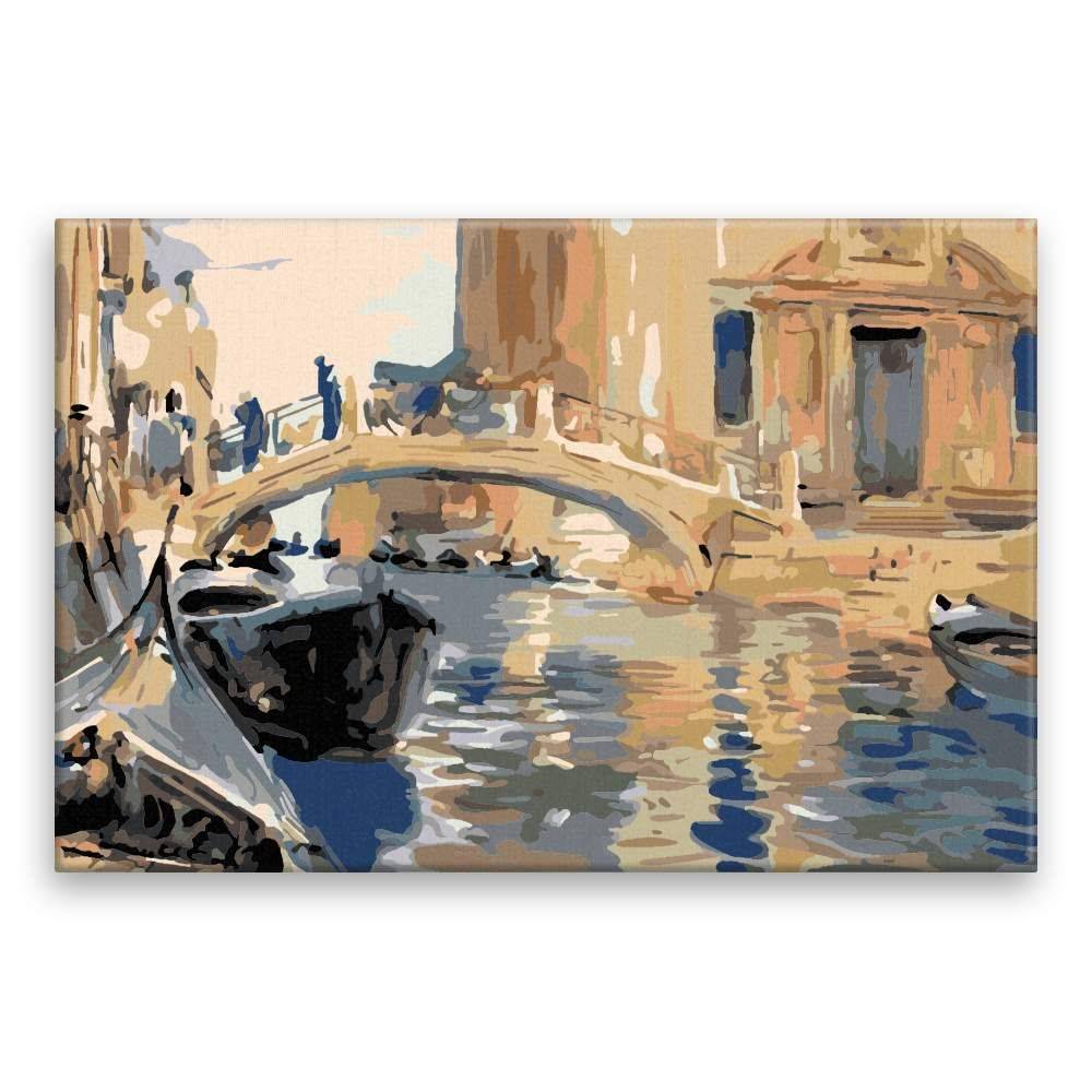 Malujsi  Maľovanie podľa čísel - Most v Benátkach - 60x40 cm,  bez dreveného rámu značky Malujsi