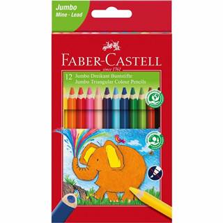 Faber-Castell  Pastelky Jumbo tria set 12 farebné značky Faber-Castell