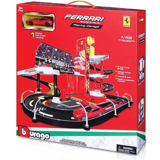 BBurago  1:43 Ferrari Race & Play garáž s jedným autíčkom 30197 značky BBurago