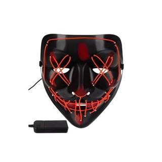 Desivá svietiaca maska čierno-červená