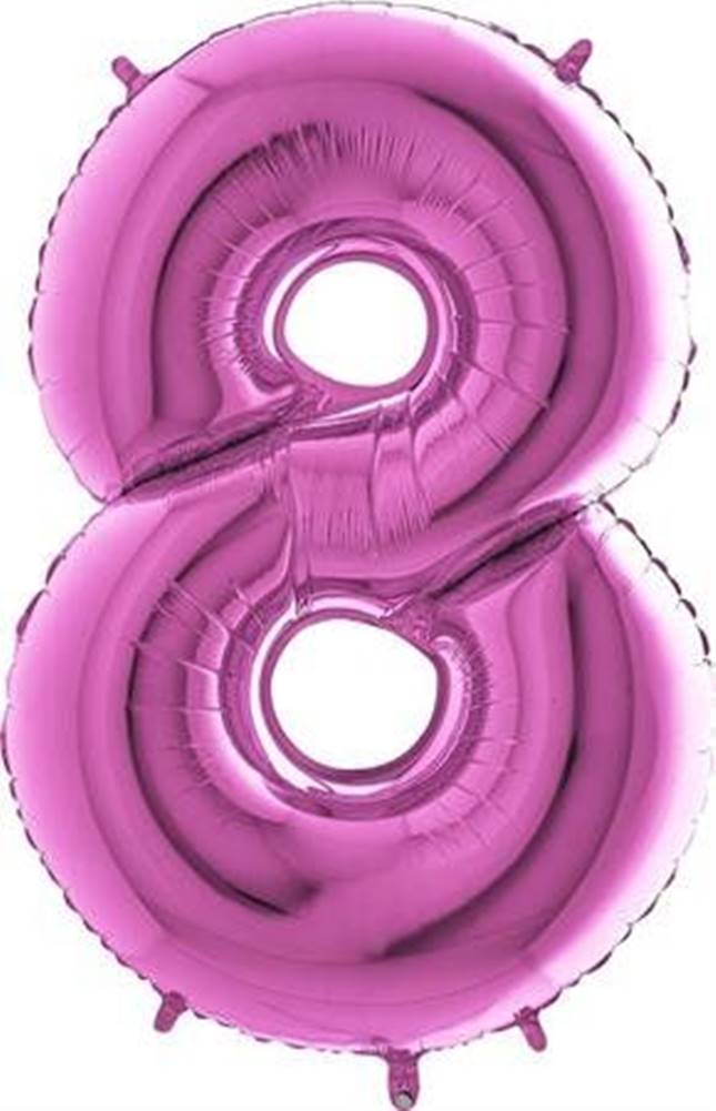 Grabo  Nafukovací balónek číslo 8 růžový 102cm extra velký značky Grabo