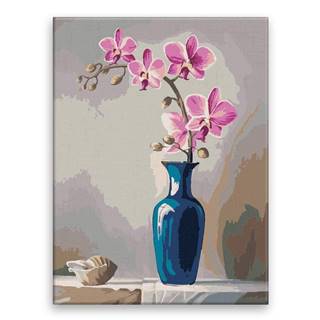 Malujsi Maľovanie podľa čísel - Orchidea - 30x40 cm,  plátno vypnuté na rám