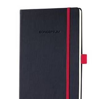 Sigel Exkluzívny zápisník Conceptum Red Edition,  čierno-červená,  A5,  linajkový,  97 listov,  tvrdé dosky,  CO663