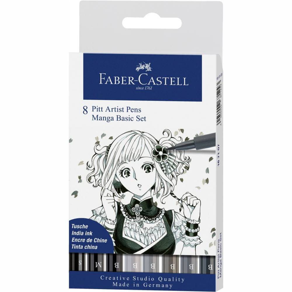 Faber-Castell  PITT umelecké fixky Manga set,  8 ks značky Faber-Castell