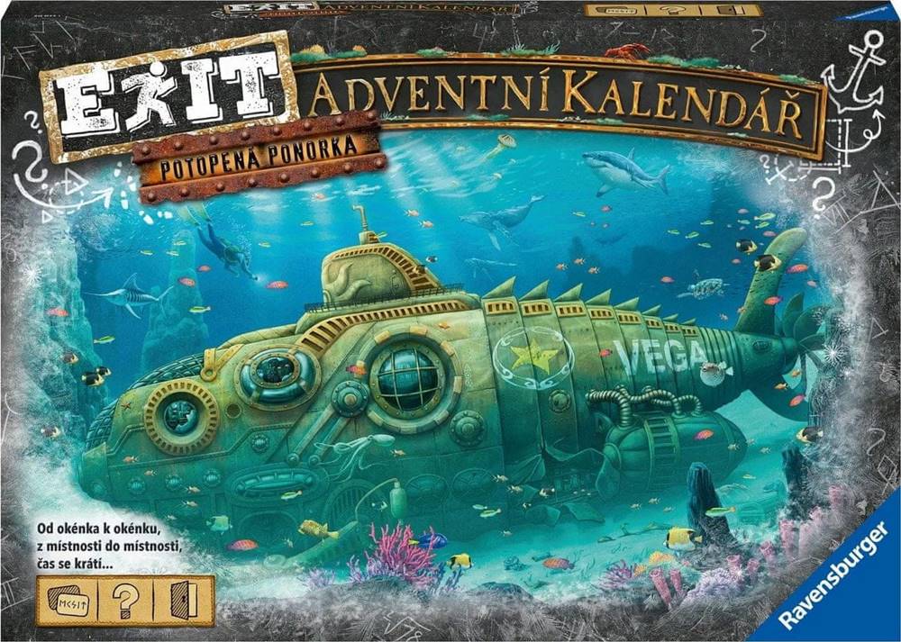 Ravensburger  EXIT Úniková hra - Adventný kalendár: Potopená ponorka značky Ravensburger