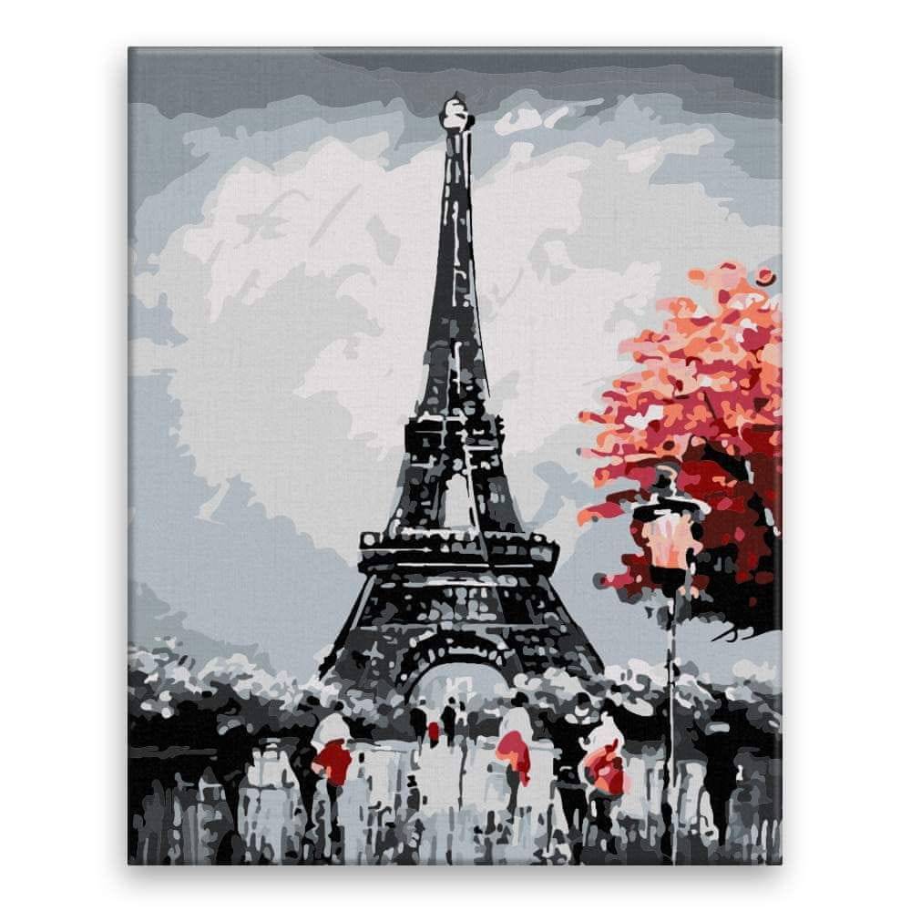 Malujsi  Maľovanie podľa čísel - Paríž za súmraku - 40x50 cm,  plátno vypnuté na rám značky Malujsi
