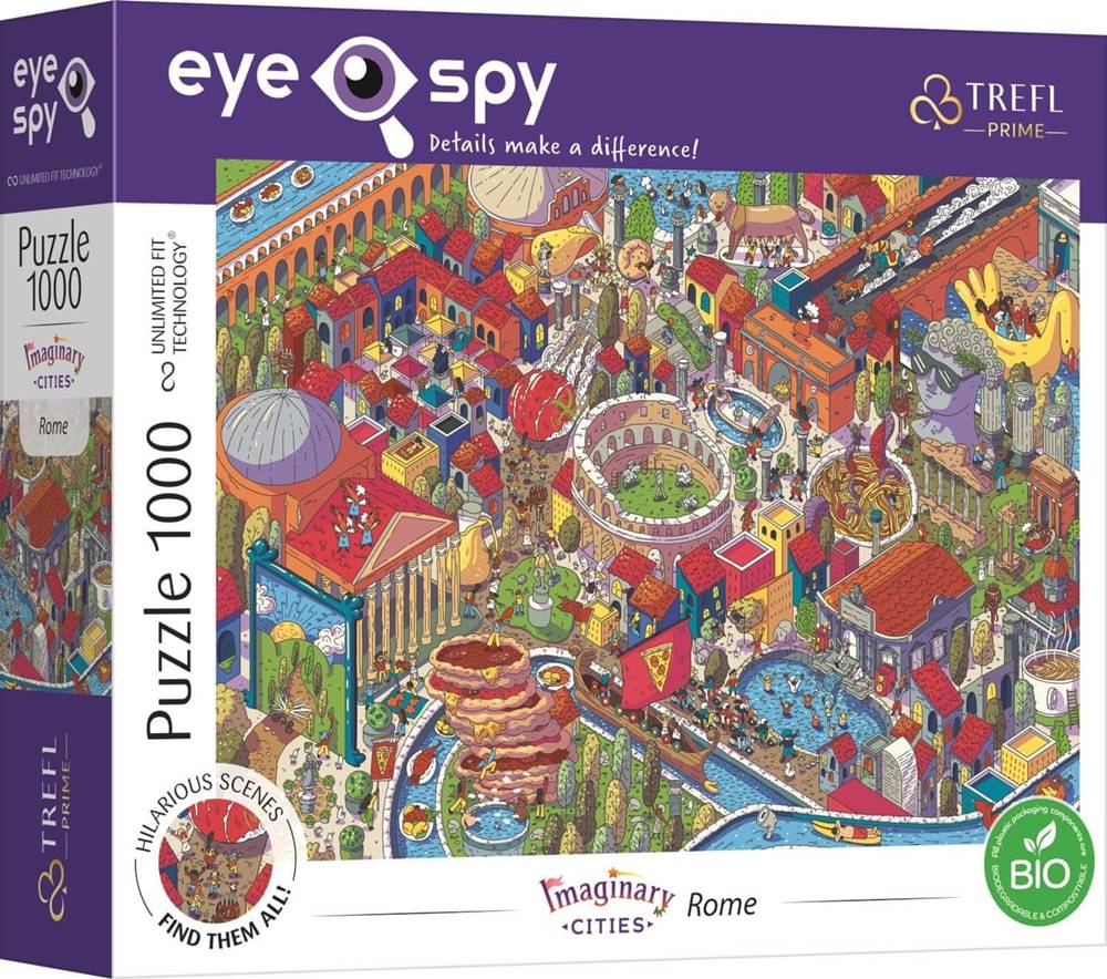 Trefl  Puzzle UFT Eye-Spy Imaginary Cities: Rím,  Taliansko 1000 dielikov značky Trefl