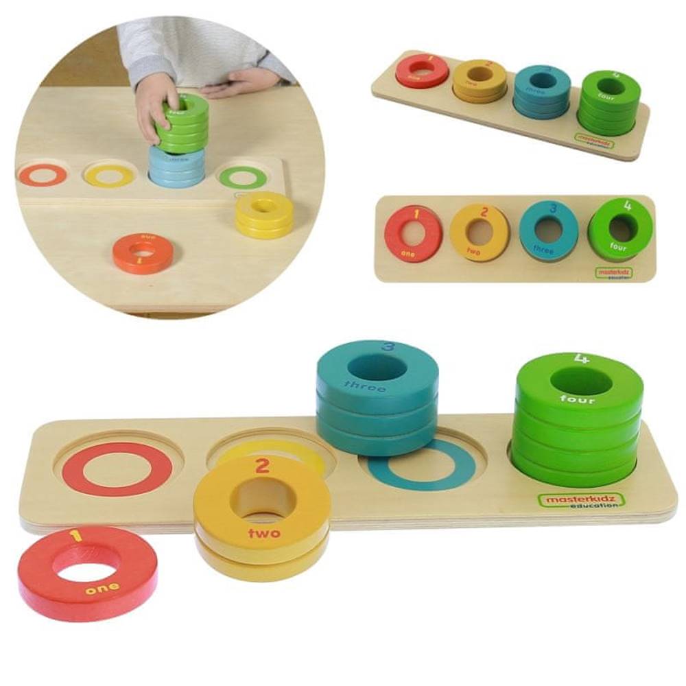 Masterkidz  Učíme sa počítať farby Veľkosť skladačky Montessori hra značky Masterkidz