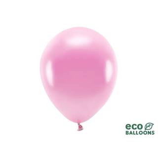 PartyDeco Balón ECO – metalický ružový,  30 cm