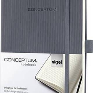 Sigel Exkluzívny zápisník Conceptum,  tmavo šedá,  A5,  štvorčekový,  97 listov,  tvrdé dosky,  CO658