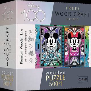 Trefl Wood Craft Origin puzzle Mickey Moa Minnie 501 dielikov