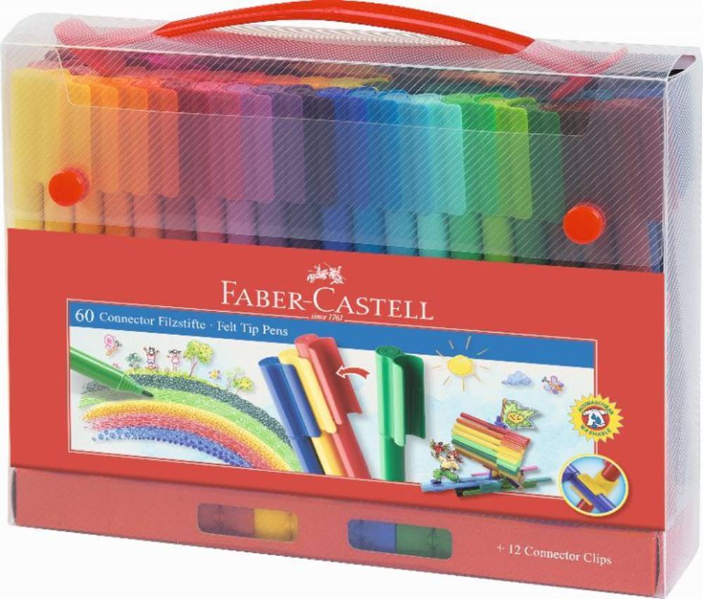 Faber-Castell  Popisovače s klipom v darčekovom balení 60 ks značky Faber-Castell