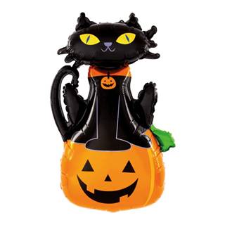 PartyPal  Fóliový multibalón Halloween Čierná mačka 68x97cm značky PartyPal