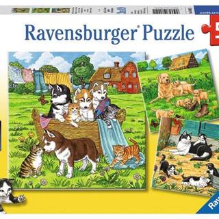 Ravensburger Puzzle Mačky a psy 3x49 dielikov