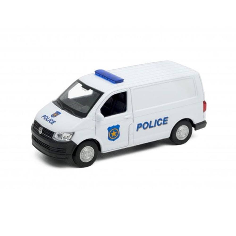 Welly  1:34 VW Transporter T6 Van Police 2 Biela značky Welly