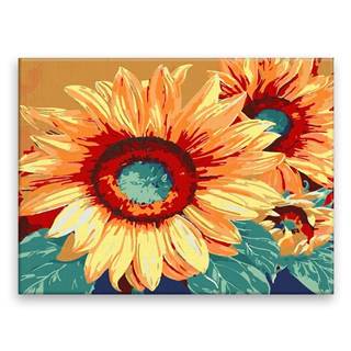 Malujsi Maľovanie podľa čísel - V horúčave slnečnice - 40x30 cm,  plátno vypnuté na rám