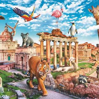Trefl Puzzle Zábavné mestá: Divoký Rím 1000 dielikov