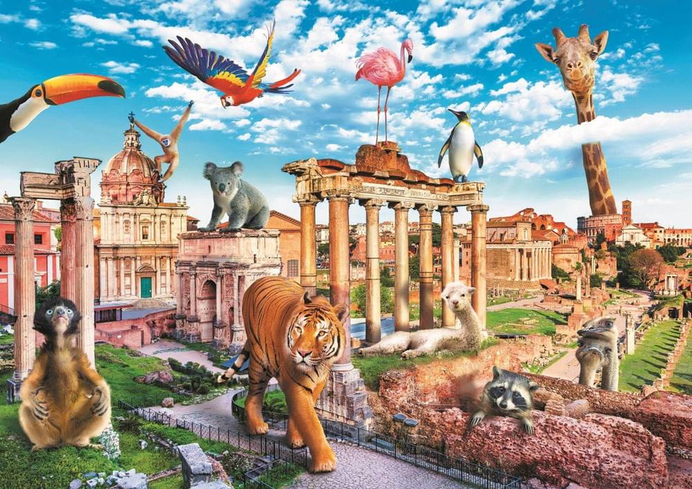 Trefl  Puzzle Zábavné mestá: Divoký Rím 1000 dielikov značky Trefl