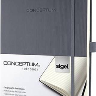 Sigel Exkluzívny zápisník Conceptum,  šedá,  A4,  linajkový,  97 listov,  tvrdé dosky,  CO649