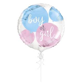 Fóliový balónik Gender reveal - Boy or Girl - Chlapec alebo dievča - 45 cm