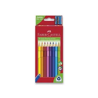 Faber-Castell Farebné pastelky trojboké JUNIOR 10 farieb + strúhadlo