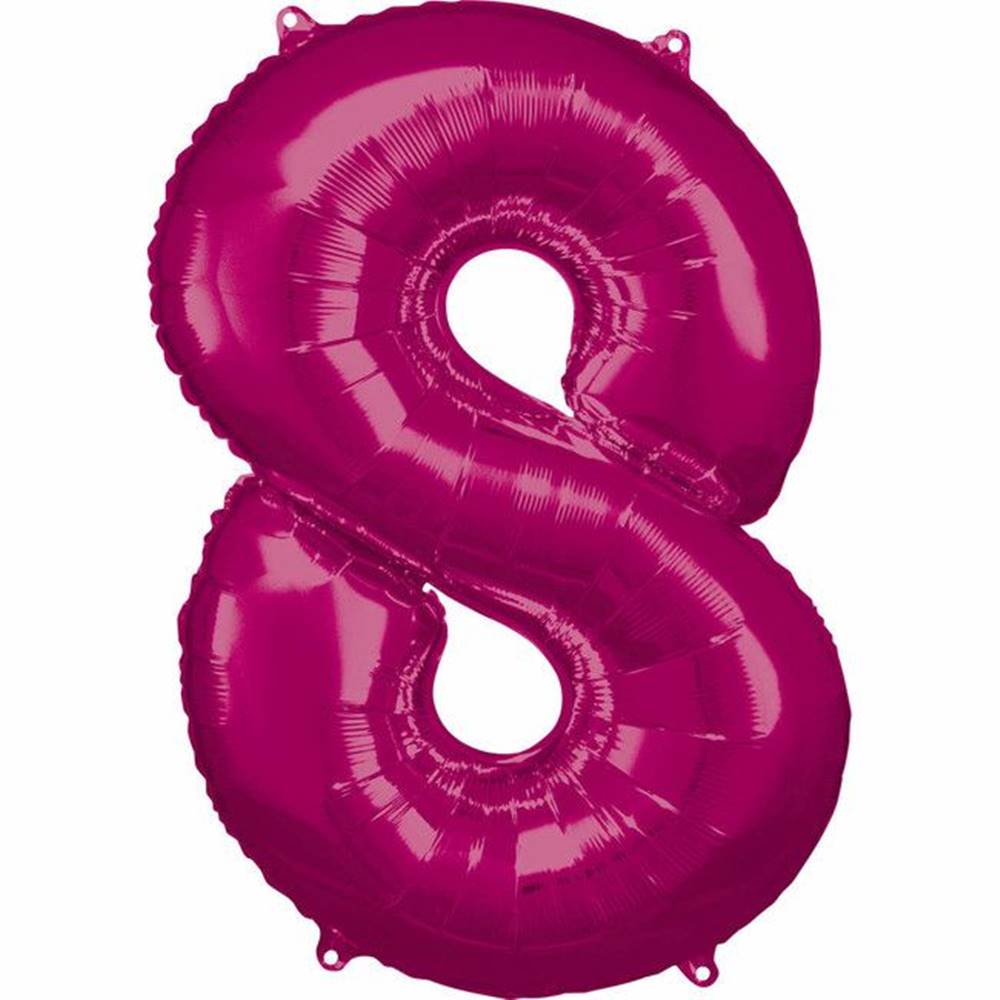 Amscan  Fóliový balón číslo 8 ružový 83 cm značky Amscan