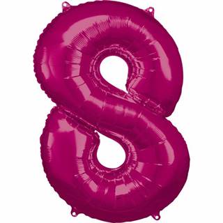 Amscan Fóliový balón číslo 8 ružový 83 cm