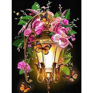 Nadirah Diamantový obraz Lampa a motýle