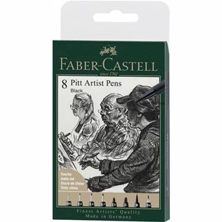 Faber-Castell  PITT umelecké popisovače 8 čierne set značky Faber-Castell