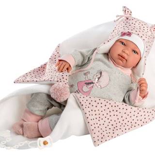 Llorens 84460 NEW BORN - realistická bábika bábätko so zvukmi a mäkkým látkovým telom - 44 cm