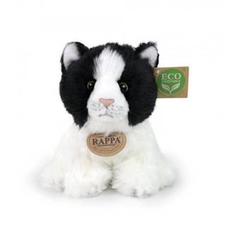 Rappa  Plyšová kočka černo-bílá sedící 17 cm značky Rappa