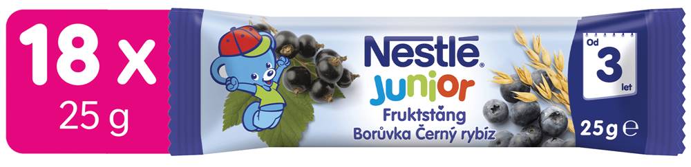 Nestlé  Ovocno-obilná tyčinka hrozno,  jablko,  banán,  čučoriedka a čierne ríbezle 18x25 g značky Nestlé