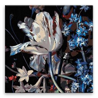 Malujsi Maľovanie podľa čísel - Orosený tulipán - 40x40 cm,  plátno vypnuté na rám