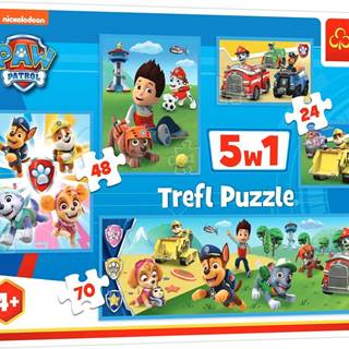Trefl Puzzle Tlapková patrola 5v1 (24-70 dielikov)