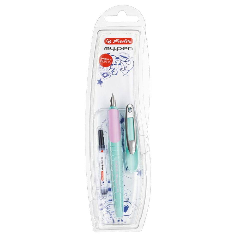 Herlitz  Bombičkové pero my.pen-M,  mint/ružová značky Herlitz