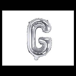 PartyDeco  Fóliový balón písmeno „G“,  35cm strieborný značky PartyDeco