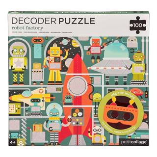 Petitcollage   Puzzle Roboty 100 ks s 3D okuliarmi značky Petitcollage