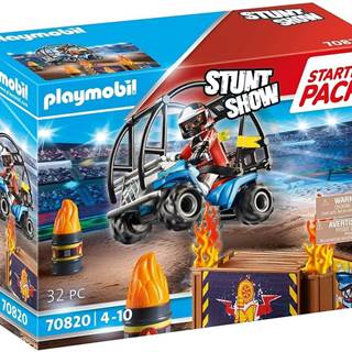 Playmobil Stunt Show 70820 Starter Pack Kaskadérska show so štvorkolkou a ohnivou rampou