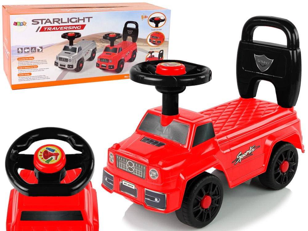 Lean-toys  Car Rider QX-5500- 2 rohové operadlo červené značky Lean-toys