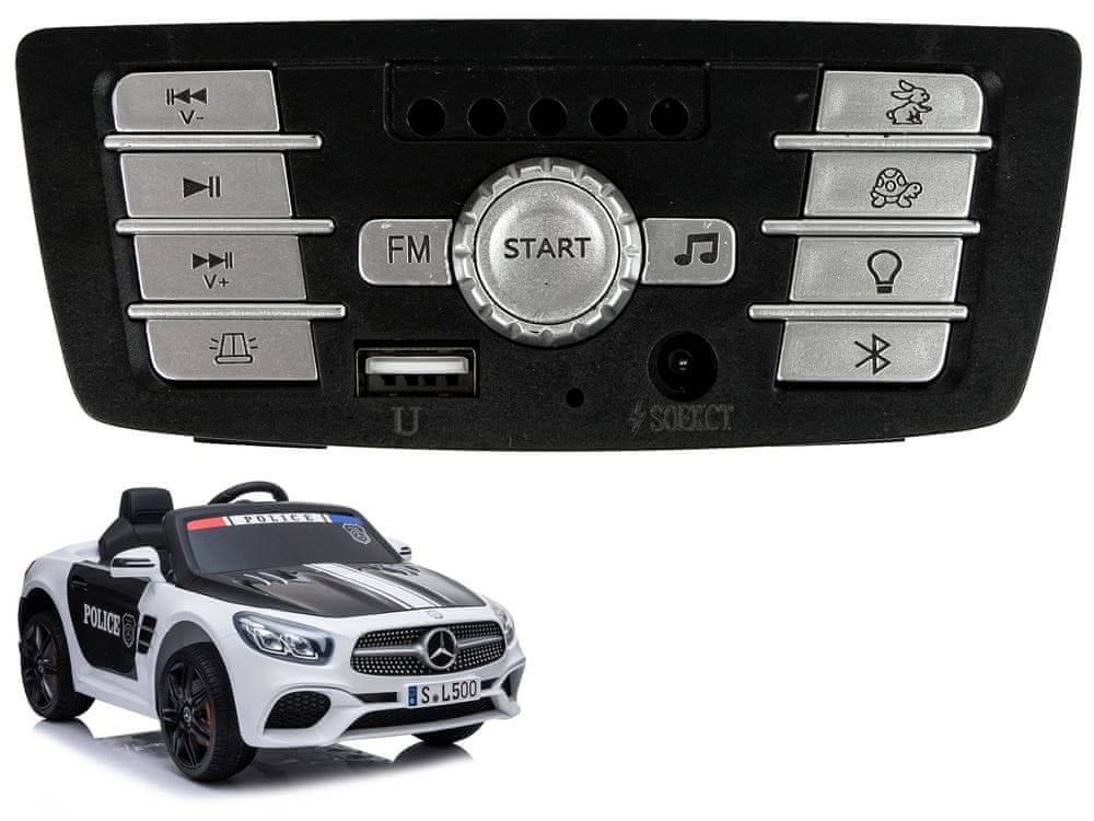 Lean-toys  Hudobný panel pre auto Battery Mercedes SL500 police značky Lean-toys