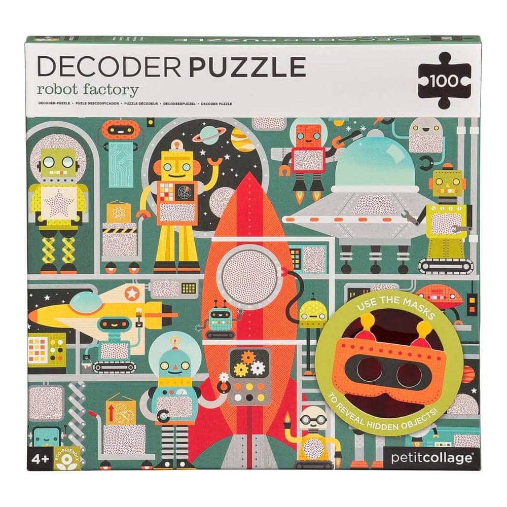 Petitcollage   Puzzle Roboty 100 ks s 3D okuliarmi značky Petitcollage