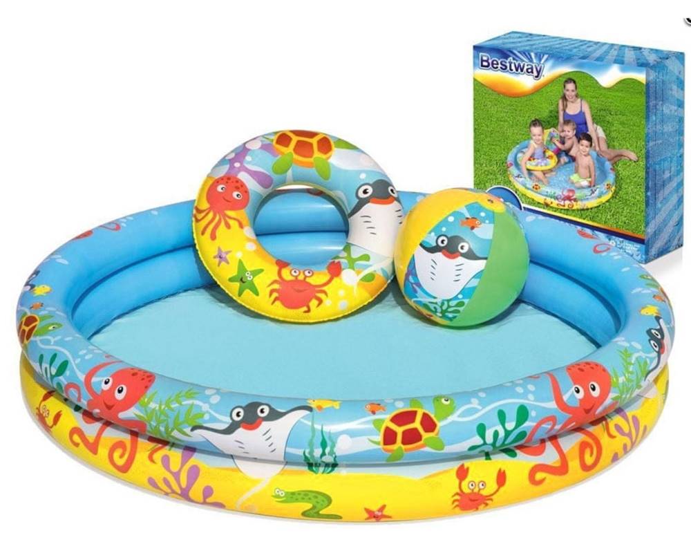 Bestway  Nafukovací bazén pre deti 122x20 cm + koleso a lopta zdarma značky Bestway